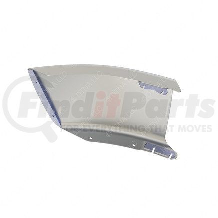 A21-27918-004 by FREIGHTLINER - Bumper End - Left Side, Steel, 575.41 mm x 358.69 mm, 3.41 mm THK