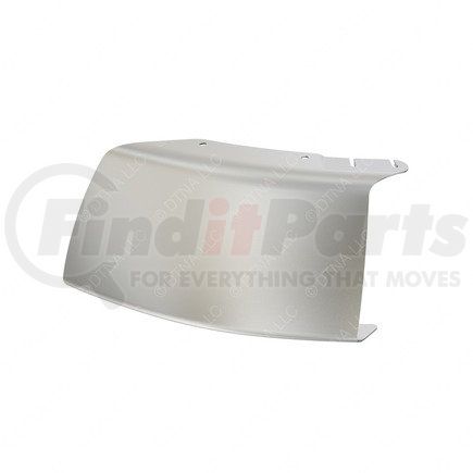 A21-27918-006 by FREIGHTLINER - Bumper End - Left Side, Steel, 617.59 mm x 447.11 mm, 3.41 mm THK