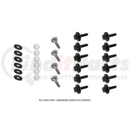 A21-29387-000 by FREIGHTLINER - Bumper Bracket Hardware Kit - Kit Includes Washer (6), Nut (6), Screw (16)