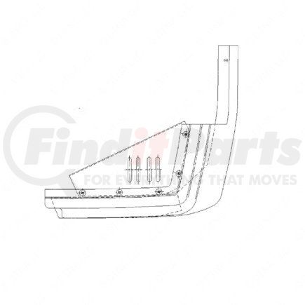 A22-32896-001 by FREIGHTLINER - Body A-Pillar Trim Panel