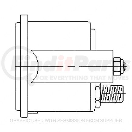 A22-38910-000 by FREIGHTLINER - Brake Pressure Gauge - Air Pressure Black