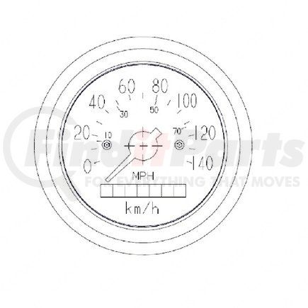 A22-39115-001 by FREIGHTLINER - Speedometer Gauge - Black