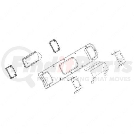 A2249636001 by FREIGHTLINER - Sleeper Bunk Panel - Aluminum, 2.03 mm THK