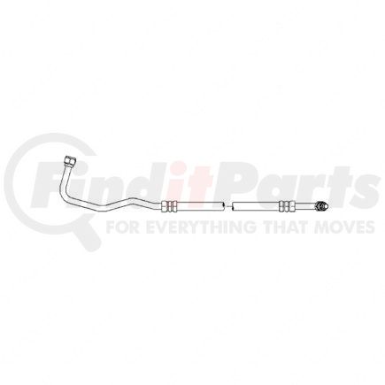 A22-49268-008 by FREIGHTLINER - A/C Hose Assembly - Black, Steel Tube Material