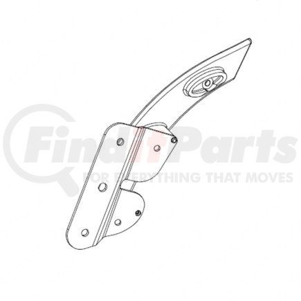 A22-51124-003 by FREIGHTLINER - Sun Visor Bracket - Aluminum