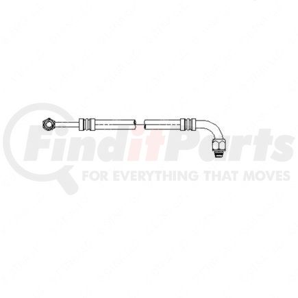 A22-51310-002 by FREIGHTLINER - A/C Hose Assembly - Black, Steel Tube Material