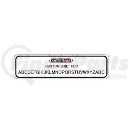A22-45857-000 by FREIGHTLINER - Air Bag Information Label