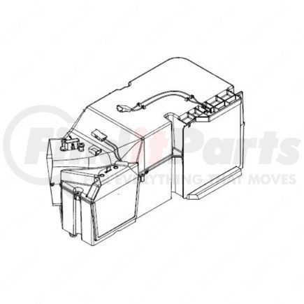 A22-46888-024 by FREIGHTLINER - Auxiliary Heater Assembly - 274.90 mm Height, 575.50 mm Length