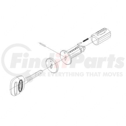 A22-52567-000 by FREIGHTLINER - Lock Set - Door & Ignition - Pinned