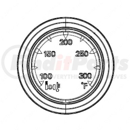 A22-54076-001 by FREIGHTLINER - Differential Temperature Gauge - 2.21 in. Length