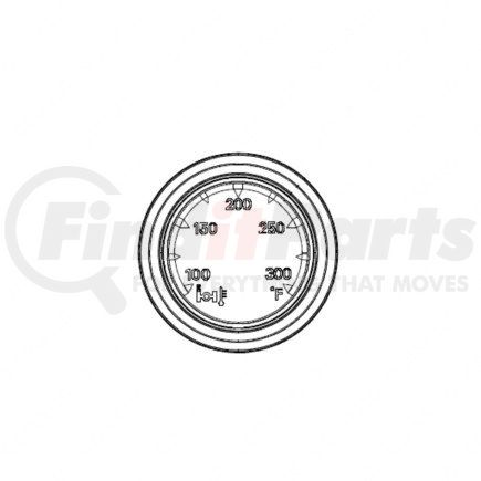 A2254076116 by FREIGHTLINER - Engine Oil Temperature Gauge - 41.30 mm Length
