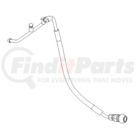 A22-60414-001 by FREIGHTLINER - A/C Hose - #6, 45 deg, Junction Block - RD QD, P2