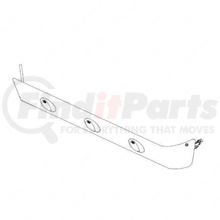 A22-60421-001 by FREIGHTLINER - Valance Panel - Aluminum, 7.5 mm THK