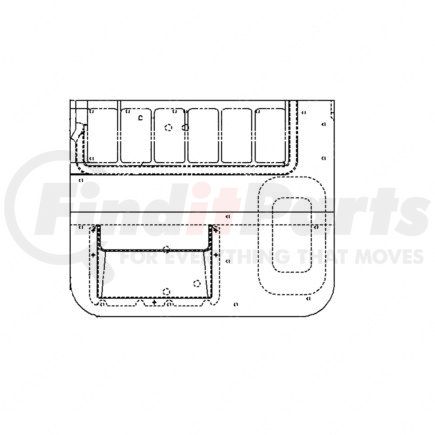 A22-60903-408 by FREIGHTLINER - Door Interior Trim Panel - Opal Gray