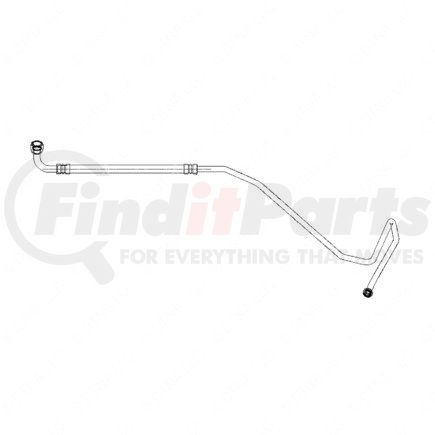 A22-60932-001 by FREIGHTLINER - A/C Hose Assembly - Black, Steel Tube Material