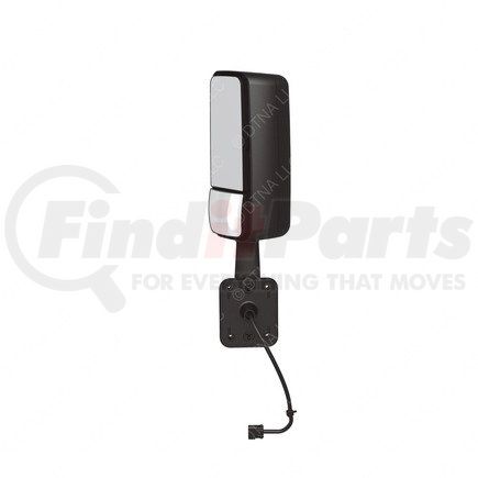 A22-61257-013 by FREIGHTLINER - Door Mirror - Assembly, Rearview, Outer, Main, Black, Ambient Air Temperature, Heavy Duty Engine Platform, Left Hand