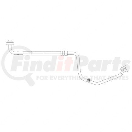 A22-59073-015 by FREIGHTLINER - A/C Hose Assembly - Black, Steel Tube Material