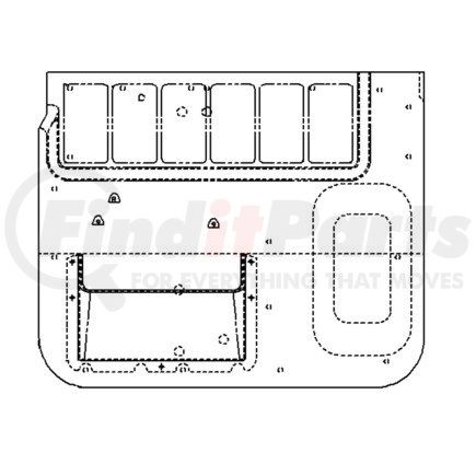 A22-59129-402 by FREIGHTLINER - Door Interior Trim Panel - Opal Gray