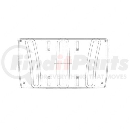 A22-62138-000 by FREIGHTLINER - Winter and Bug Grille Screen Kit - Nylon and Vinyl Polyester, White, 1023.9 mm x 566.8 mm