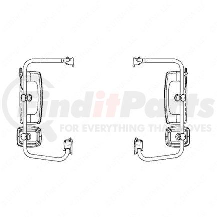 A22-62159-001 by FREIGHTLINER - Door Mirror - Assembly, Right Hand