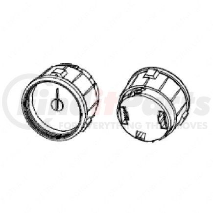 A22-66352-131 by FREIGHTLINER - Engine Coolant Temperature Gauge - Chrome Plated