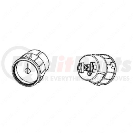 A22-66355-130 by FREIGHTLINER - Brake Pressure Gauge - Air Pressure, Primary, Metric, Bright