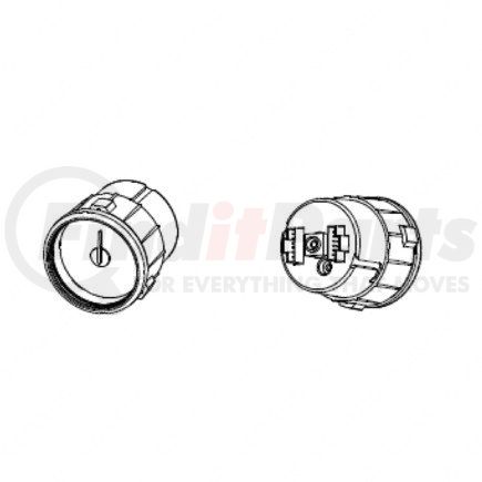 A22-66355-133 by FREIGHTLINER - Brake Pressure Gauge - Air Pressure, Suspension, Metric, Bright