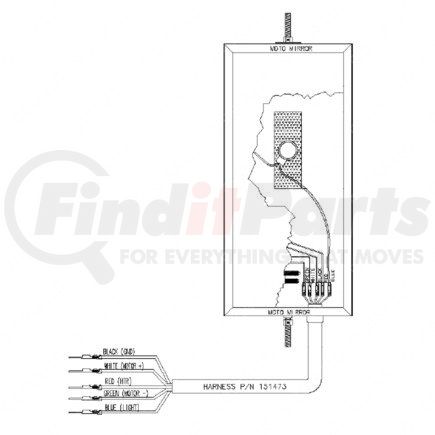A22-69334-001 by FREIGHTLINER - Door Mirror