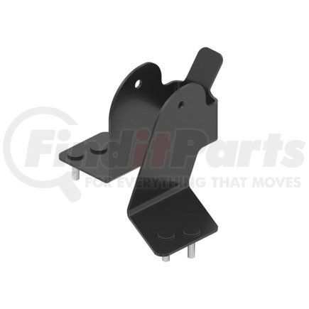 A22-69634-005 by FREIGHTLINER - Roof Air Deflector Mounting Bracket - Right Side, Steel, Black, 0.11 in. THK