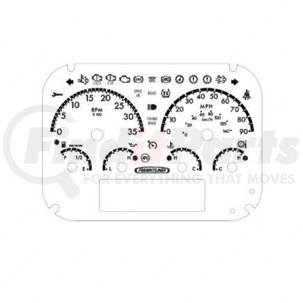 A22-69693-000 by FREIGHTLINER - Instrument Panel Assembly - 6 Gauge, Speedometer (MPH)/Tachometer/Transmission/Hydraulic/Air, Diesel