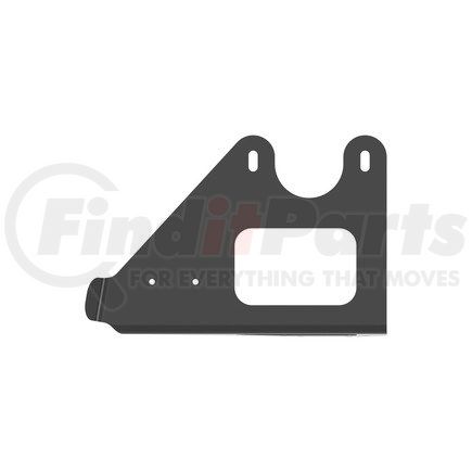 A22-69970-002 by FREIGHTLINER - Roof Air Deflector Mounting Bracket - Left Side, Steel, Black, 0.16 in. THK