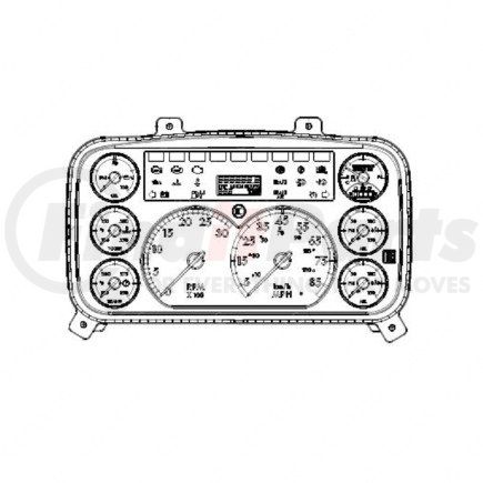 A22-71789-013 by FREIGHTLINER - Instrument Cluster - KPH/Mph/Tachometer/Transmission/2 Air