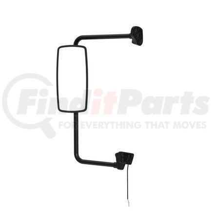 A22-74243-026 by FREIGHTLINER - Door Mirror - Assembly, Rearview, Outer, Black, No Convex, Detroit Diesel Electric Ambient Air Temperature, Left Hand