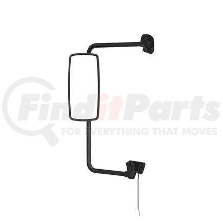 A22-74243-039 by FREIGHTLINER - Door Mirror - Assembly, Rearview, Outer, Black, No Convex, Cummins, Ambient Air Temperature, Left Hand