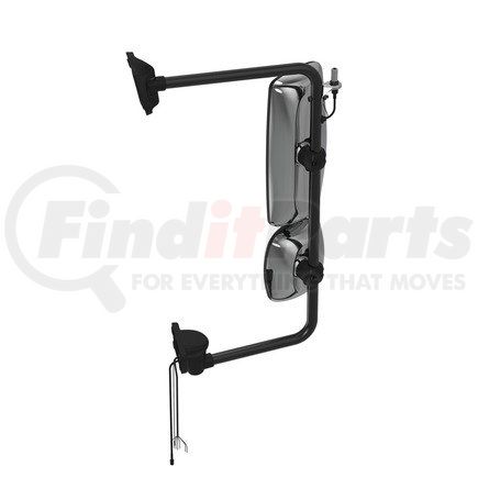 A22-74243-049 by FREIGHTLINER - Door Mirror - Assembly, Rearview, Outer, Bright, Heated, Remote, Antenna, Cummins, Left Hand