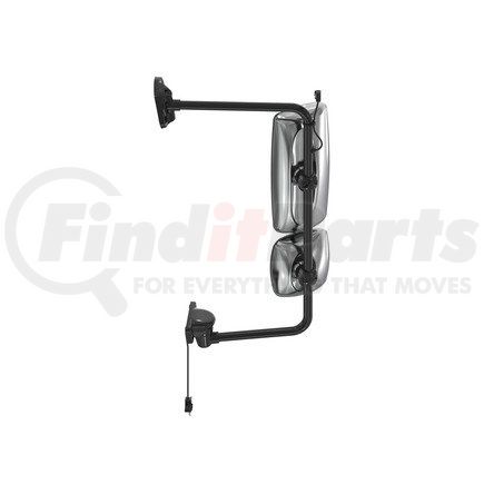 A22-74243-060 by FREIGHTLINER - Door Mirror - Assembly, Bright, Heated, Left Hand, Beacon Wiring, Cummins, Ambient Air Temperature