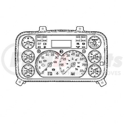 A22-74544-001 by FREIGHTLINER - Instrument Cluster - ICU 3S, Hydraulic/Air