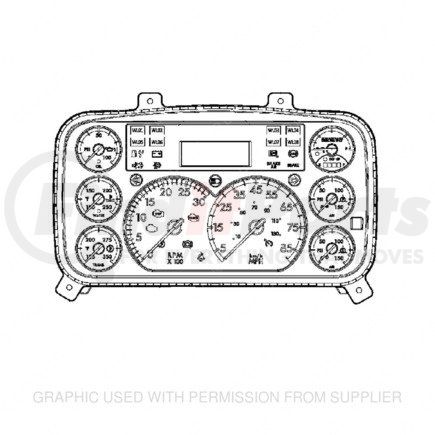 A22-74544-020 by FREIGHTLINER - Instrument Cluster - ICU 3S, US, Air