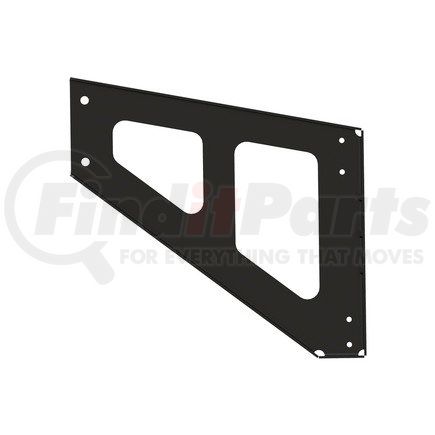 A22-74363-001 by FREIGHTLINER - Frame Rail Step Support Bracket - Steel, Black, 4.7 mm THK