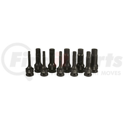 4605 by ATD TOOLS - 10 Pc. 1/2" Drive Metric Impact Hex Driver Set