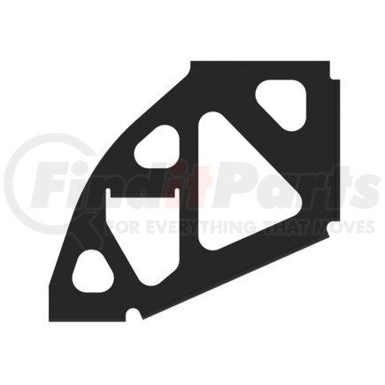 A22-75082-001 by FREIGHTLINER - Step Assembly Mounting Bracket - Right Side, Steel, Black, 0.25 in. THK