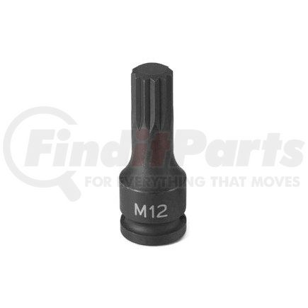 Grey Pneumatic 1106S Socket Driver Bit 3/8" Drive x M6 Size, 1.98mm Length, Triple Square Impact Socket Driver Bit