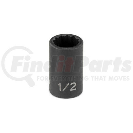 1114M by GREY PNEUMATIC - 3/8" Drive x 14mm 12 Point Standard Impact Socket