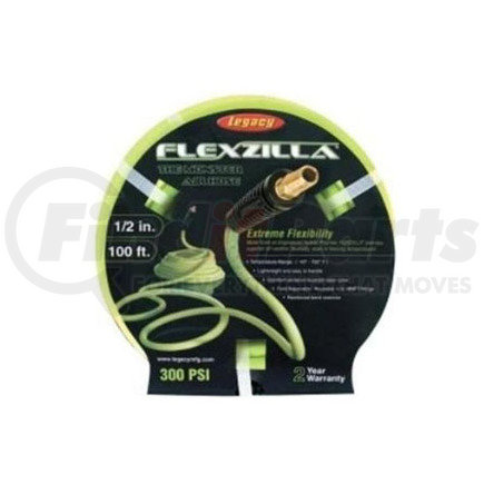 HFZ12100YW3 by LEGACY MFG. CO. - 1/2" X 100' Flexzilla® ZillaGreen™ Air Hose with 3/8" Ends