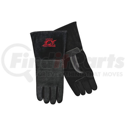 P760-L by STEINER - MIG Gloves Black SPS Pigskin Palm, Foam Lined Back, Lg