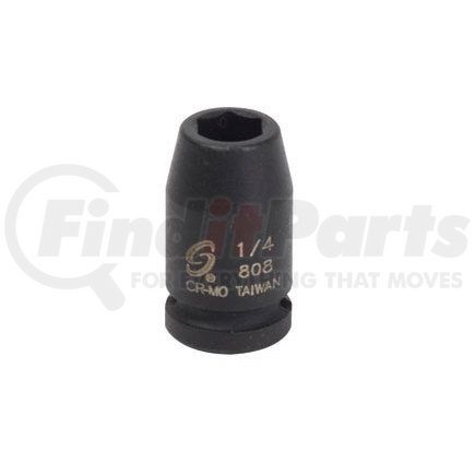 808 by SUNEX TOOLS - 1/4" Drive 6 Point Standard Impact Socket 1/4"