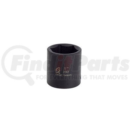 232 by SUNEX TOOLS - 1/2" Drive, Impact Socket, 1"