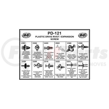 PD121 by W & E SALES CO., INC. - Plastic Drive Rivet/Expansion Screw