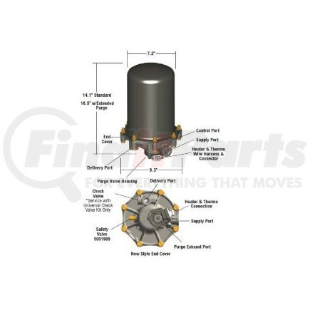 109689X by BENDIX - AD-9 Air Dryer, Remanufactured