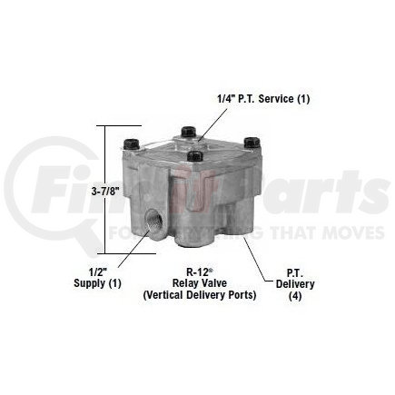 102626RX by BENDIX - R-12 Relay Valve, Remanufactured